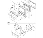 Amana ARTC8600E/P1143614NE oven door and storage drawer diagram