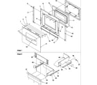 Amana ZRTC8500WW-P1143629NWW oven door and storage drawer diagram