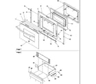 Amana ARR3400W-P1143495NW oven door and storage drawer diagram
