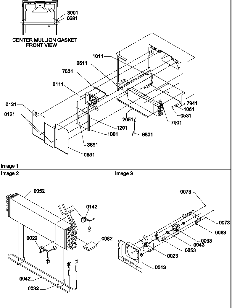 Evaporator and fan motor assy