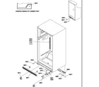 Amana ATX518VW-P1322503WW ladders, lower cabinet & roller assy diagram