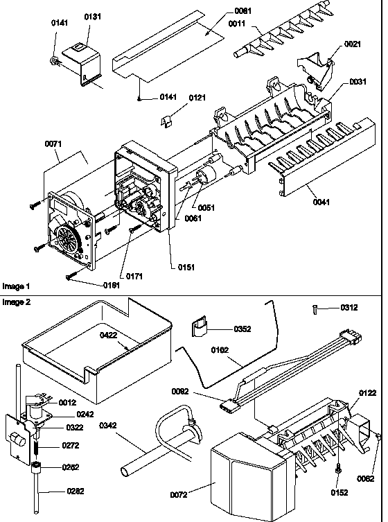 Ice maker assembly and parts