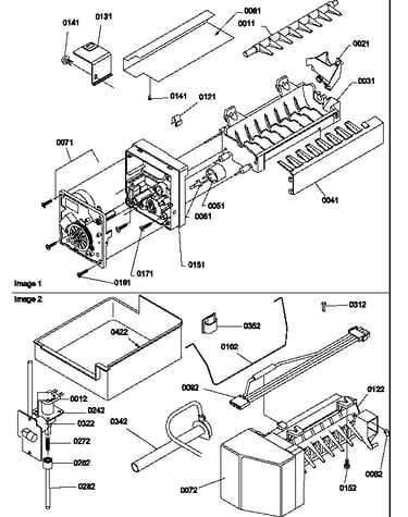 Ice maker assembly and parts