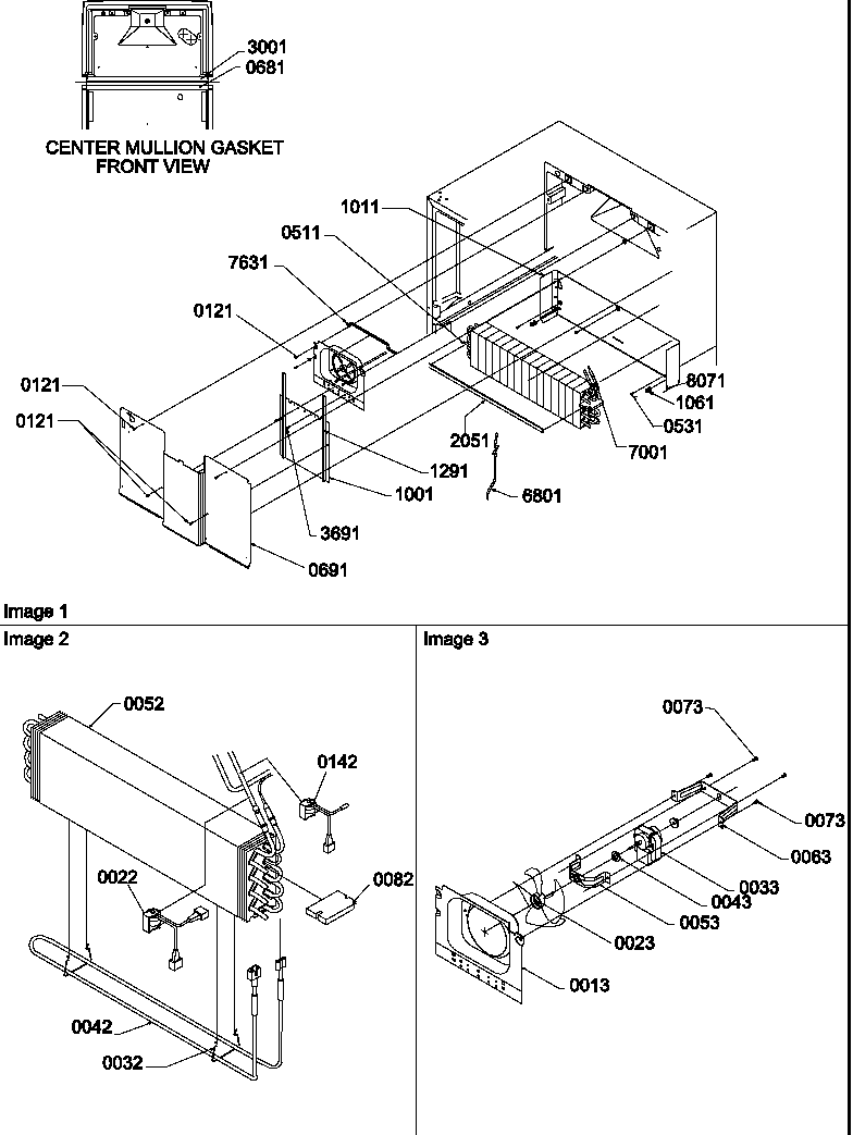 EVAPORATOR AND FAN MOTOR ASSEMBLIES