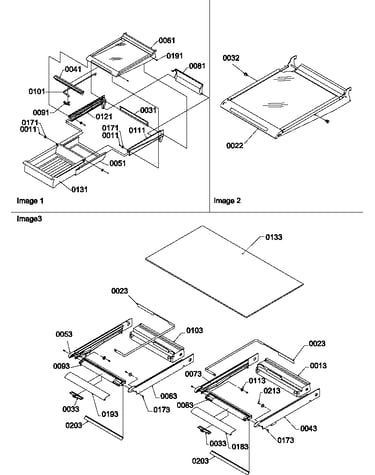 Shelving and crisper assemblies