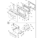 Amana ARR6400L/P1143457NL oven door and storage drawer diagram
