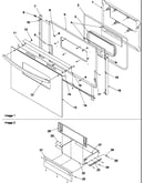 Oven door and storage door