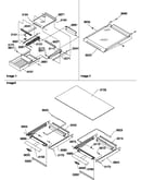 Shelving and crisper assemblies