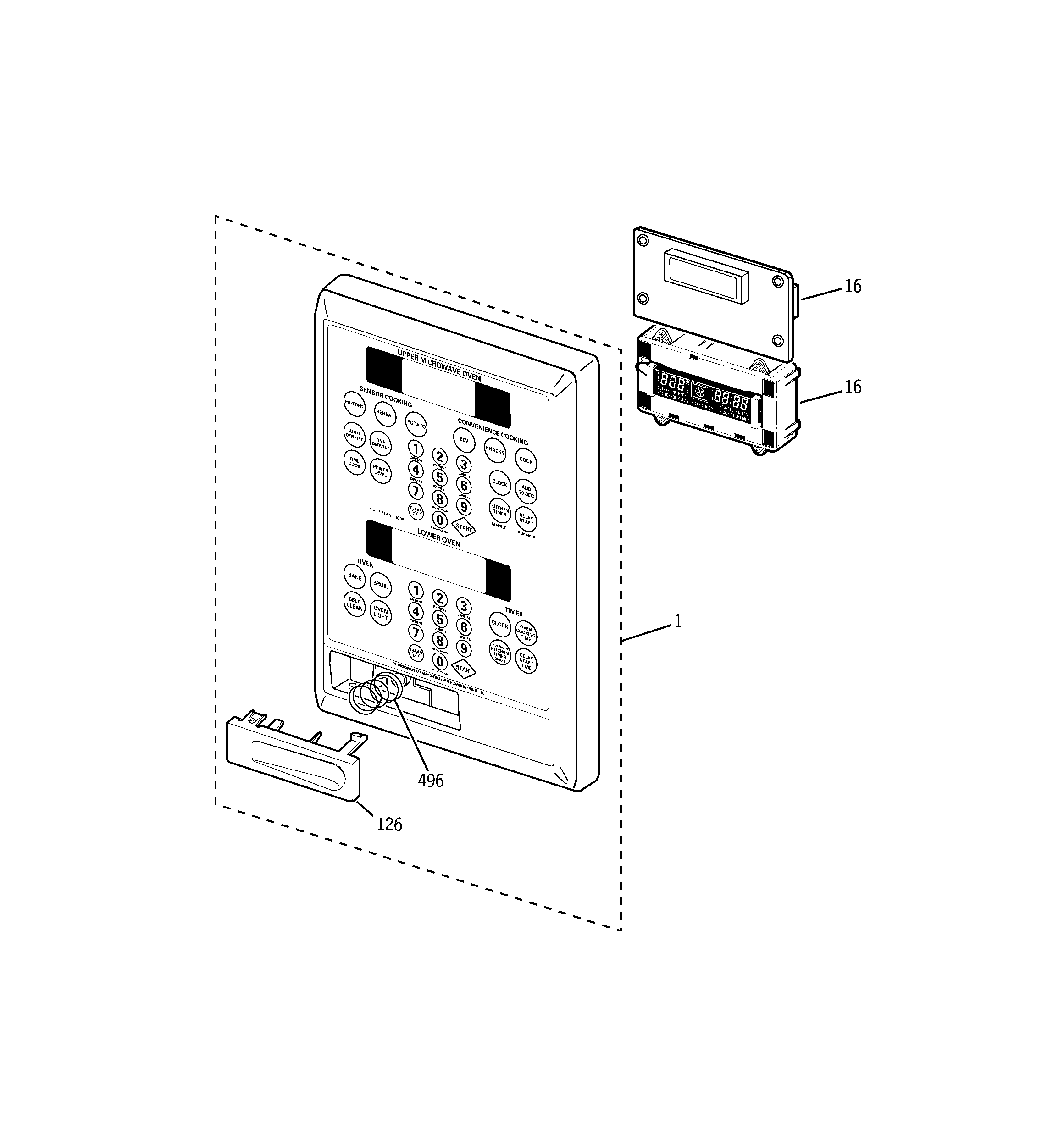 Microwave control panel