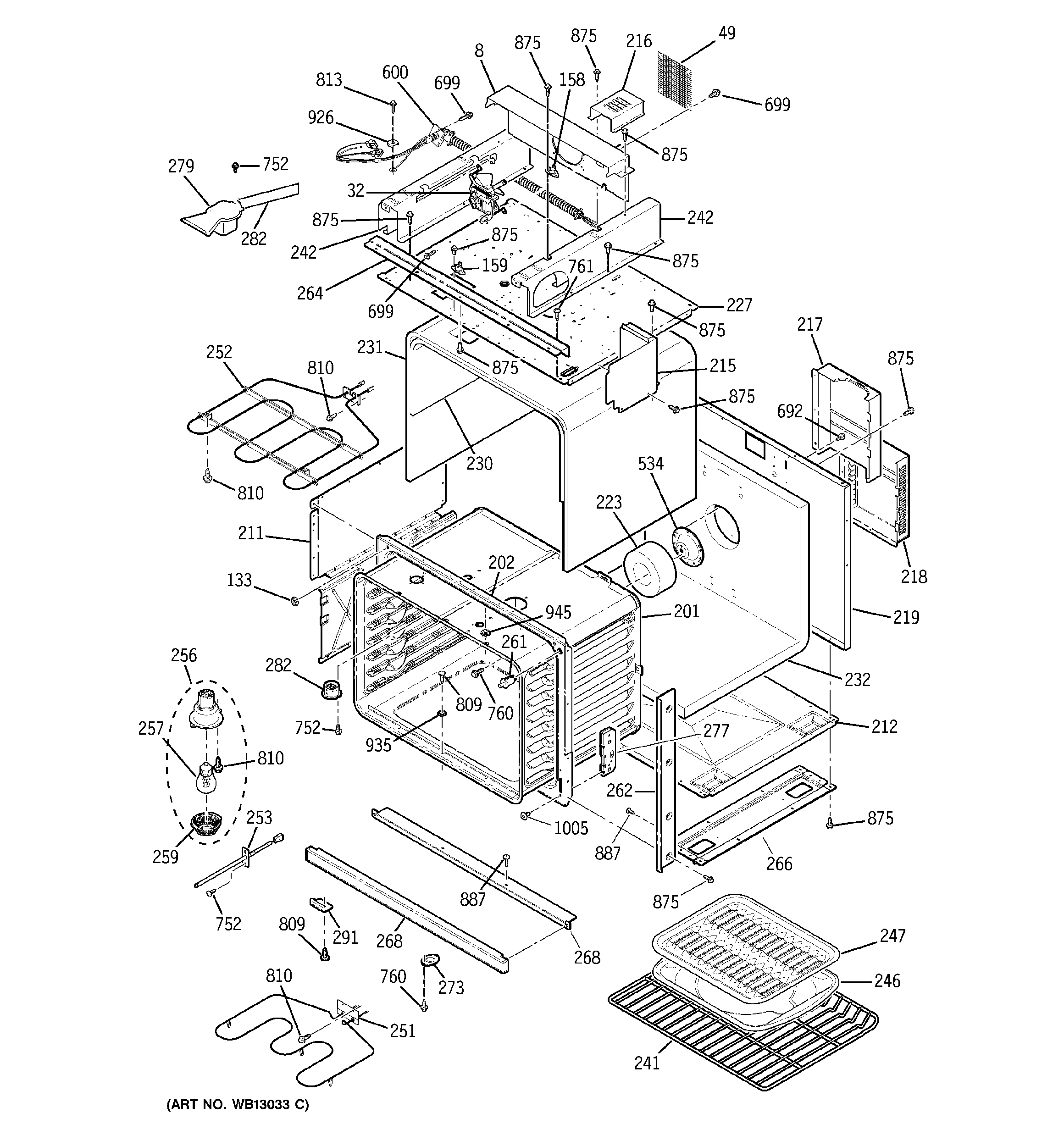 BODY WITH MICROWAVE SUPPORT