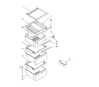 Kenmore 10644103300 refrigerator shelf parts diagram