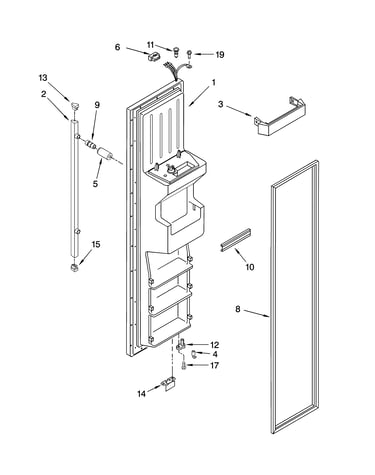 Freezer door parts