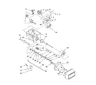 Kenmore 10654089400 motor and ice container parts diagram