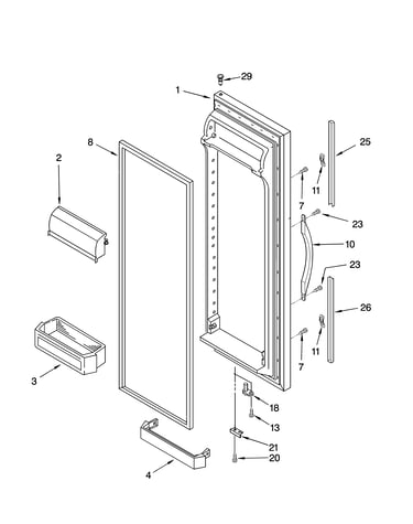 Refrigerator door parts