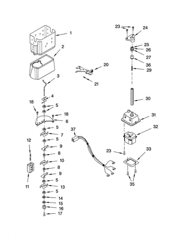Motor and ice container parts