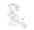 Kenmore 10655384400 motor and ice container parts diagram