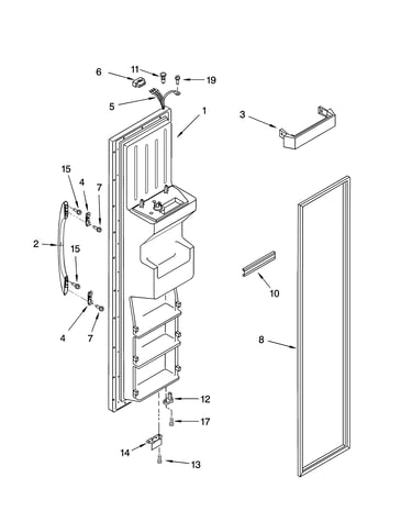 Freezer door parts