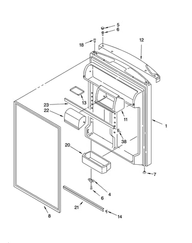 Refrigerator door parts