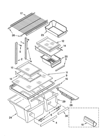 Shelf parts