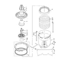 Kenmore Elite 11024086200 washplate, basket and tub parts diagram