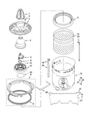 Washplate, basket and tub parts