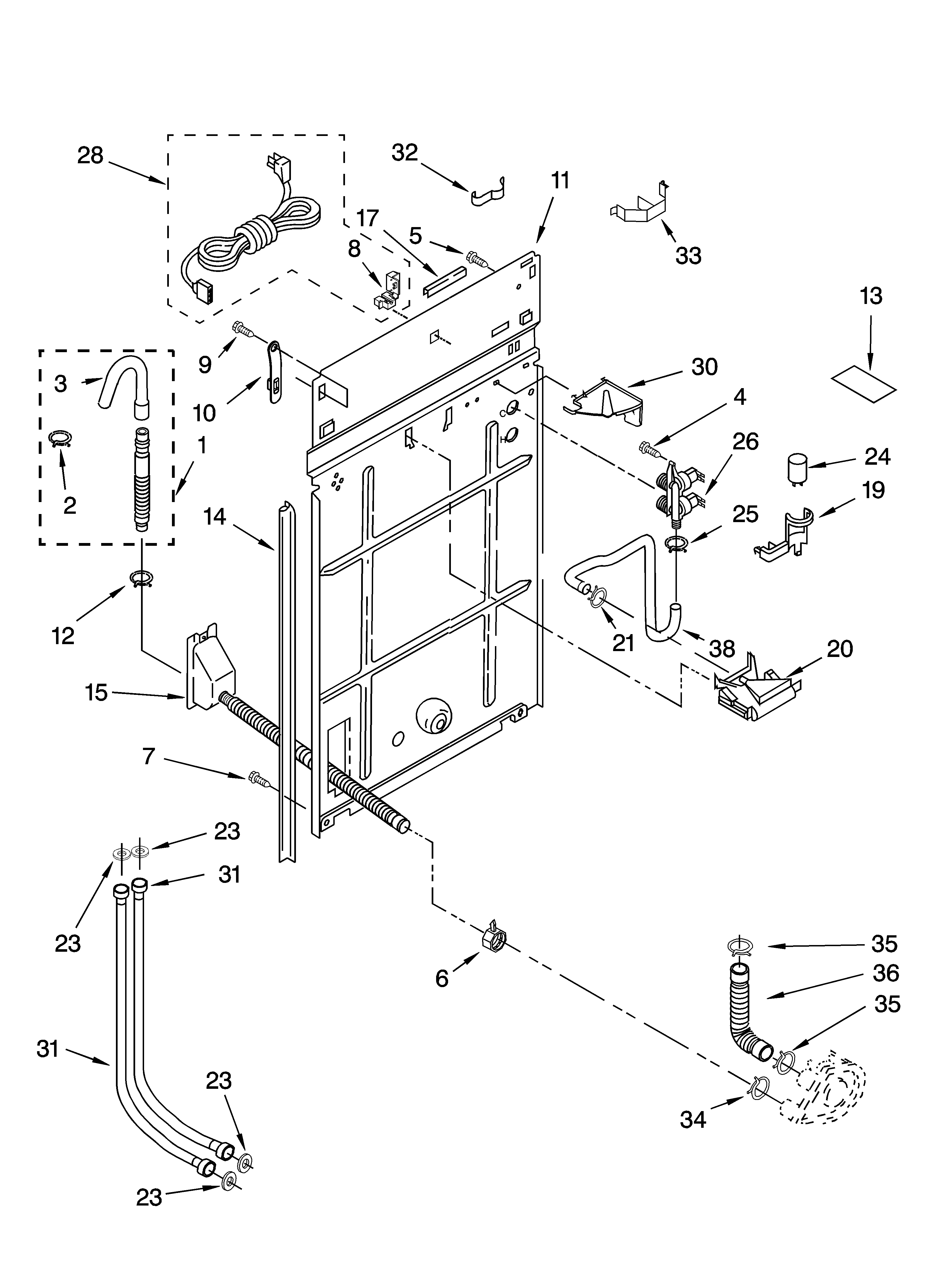Rear panel parts