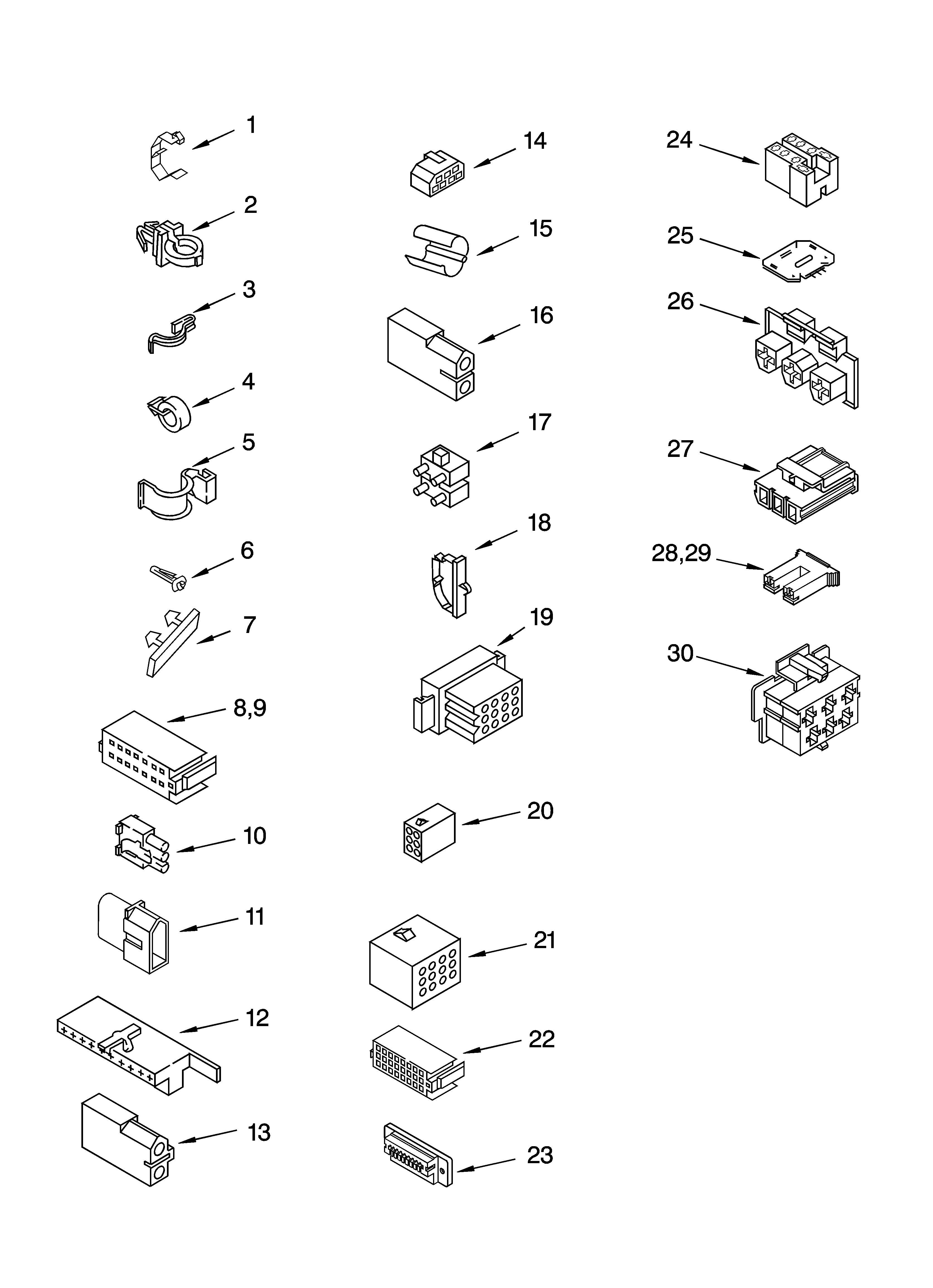 Wiring harness parts