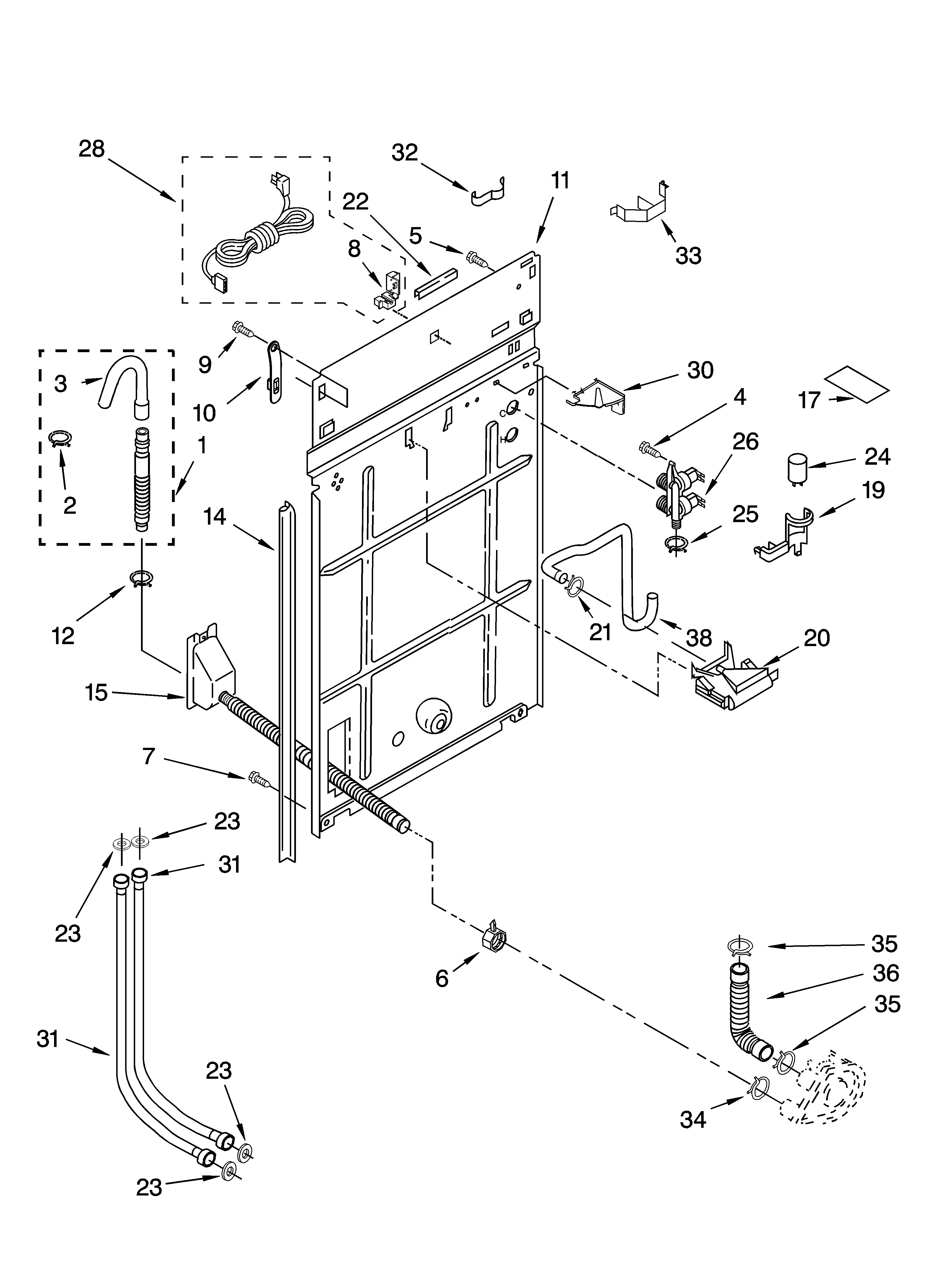 Rear panel parts