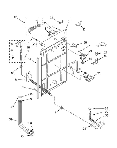 Rear panel parts