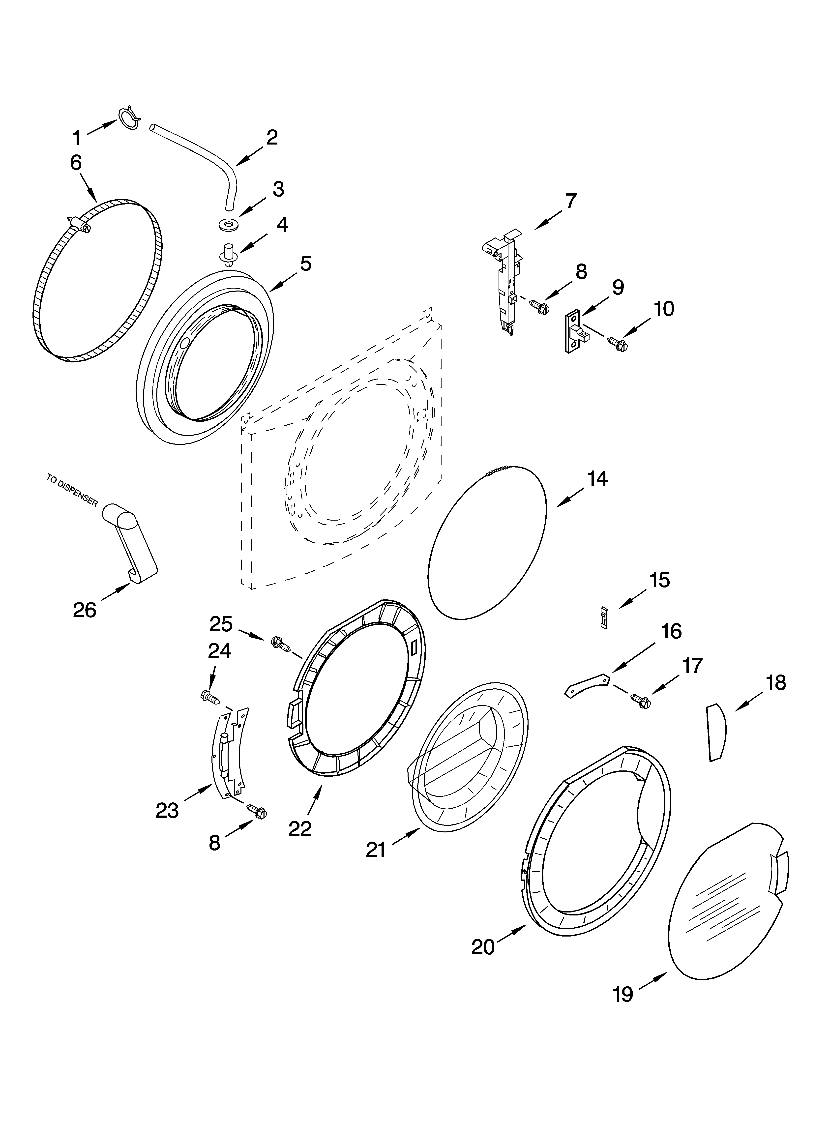 Door and latch parts
