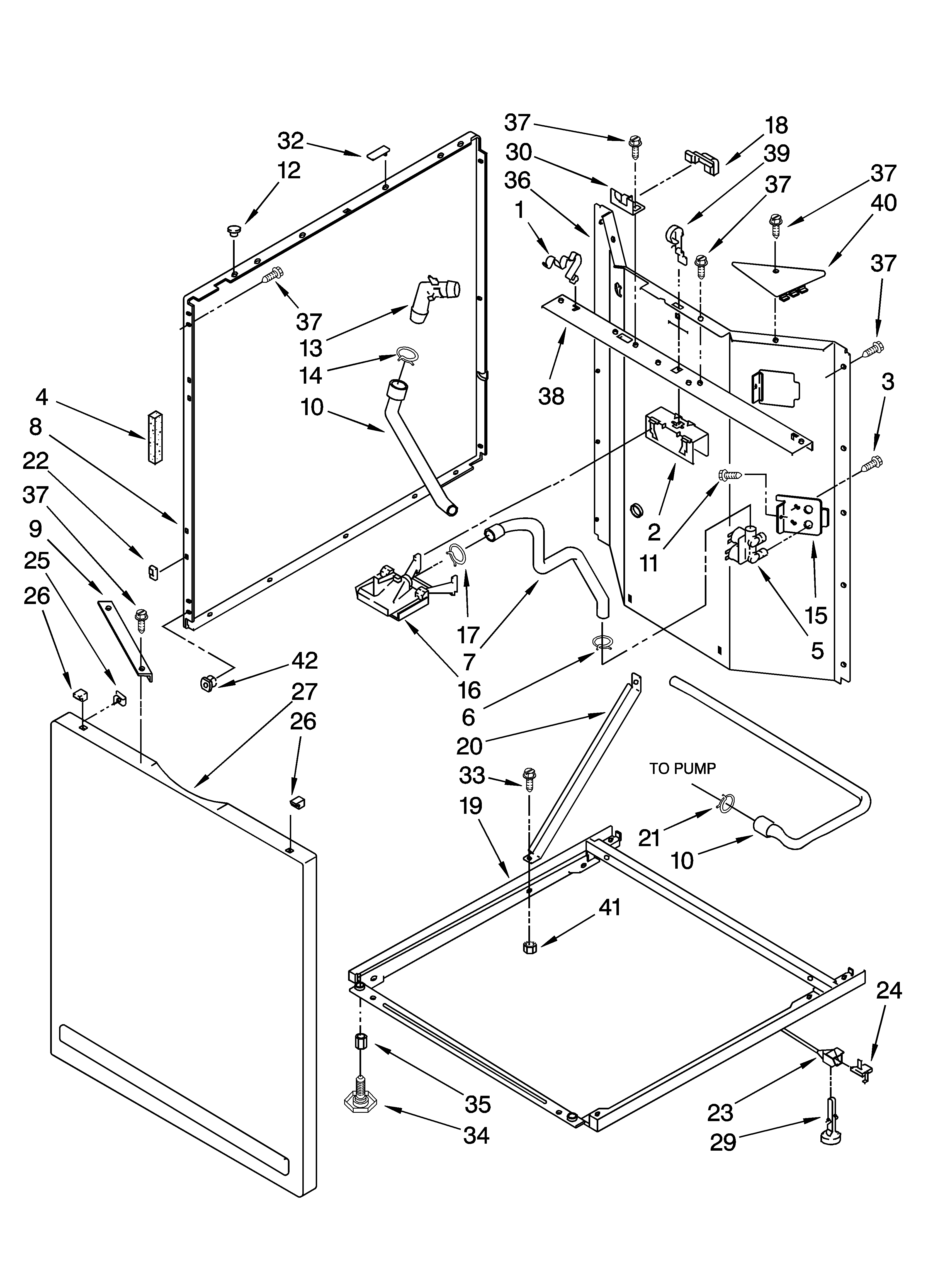 Washer cabinet parts