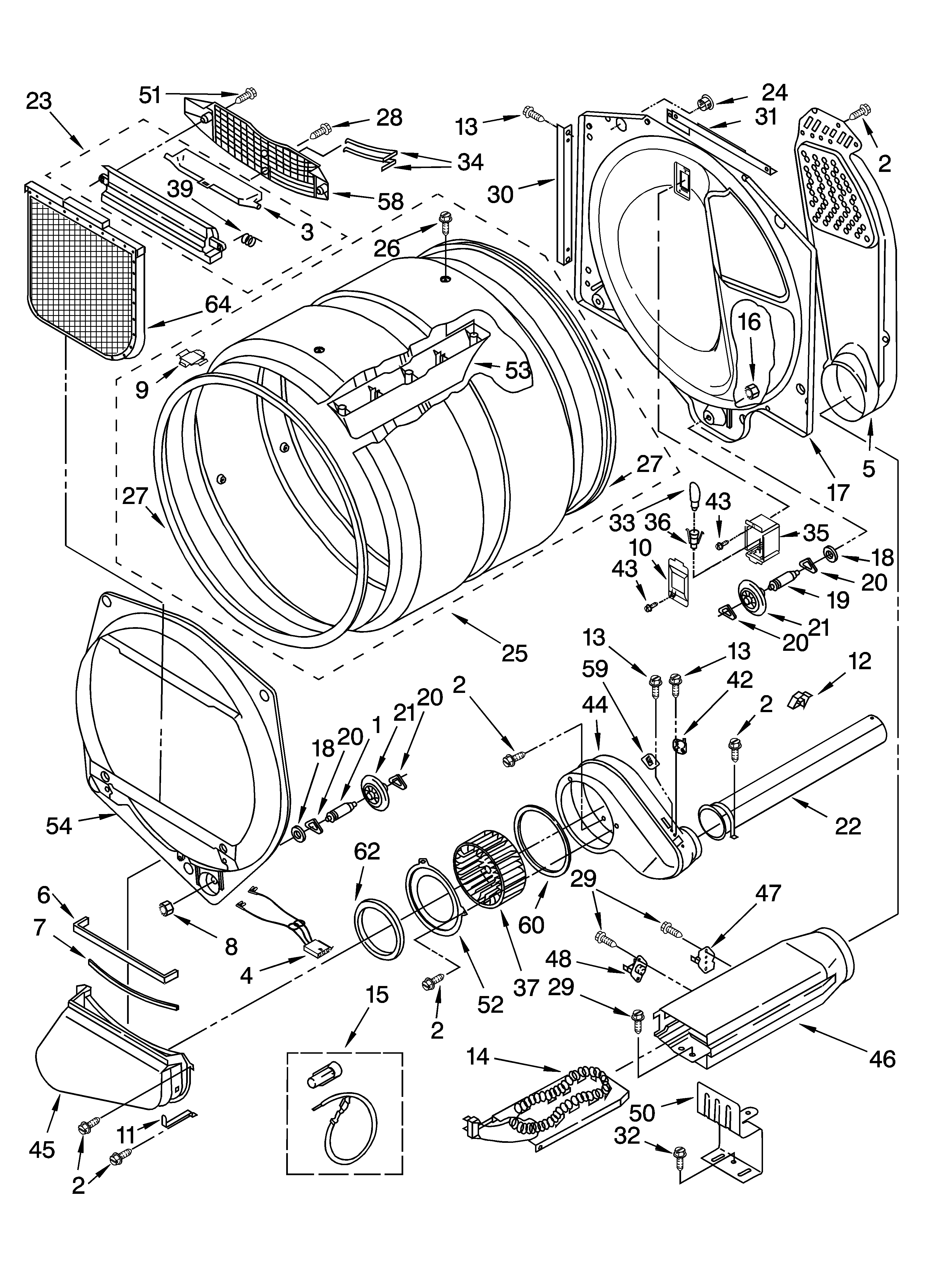 Bulkhead parts and optional parts (not included)