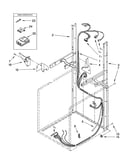 Dryer support and washer harness parts
