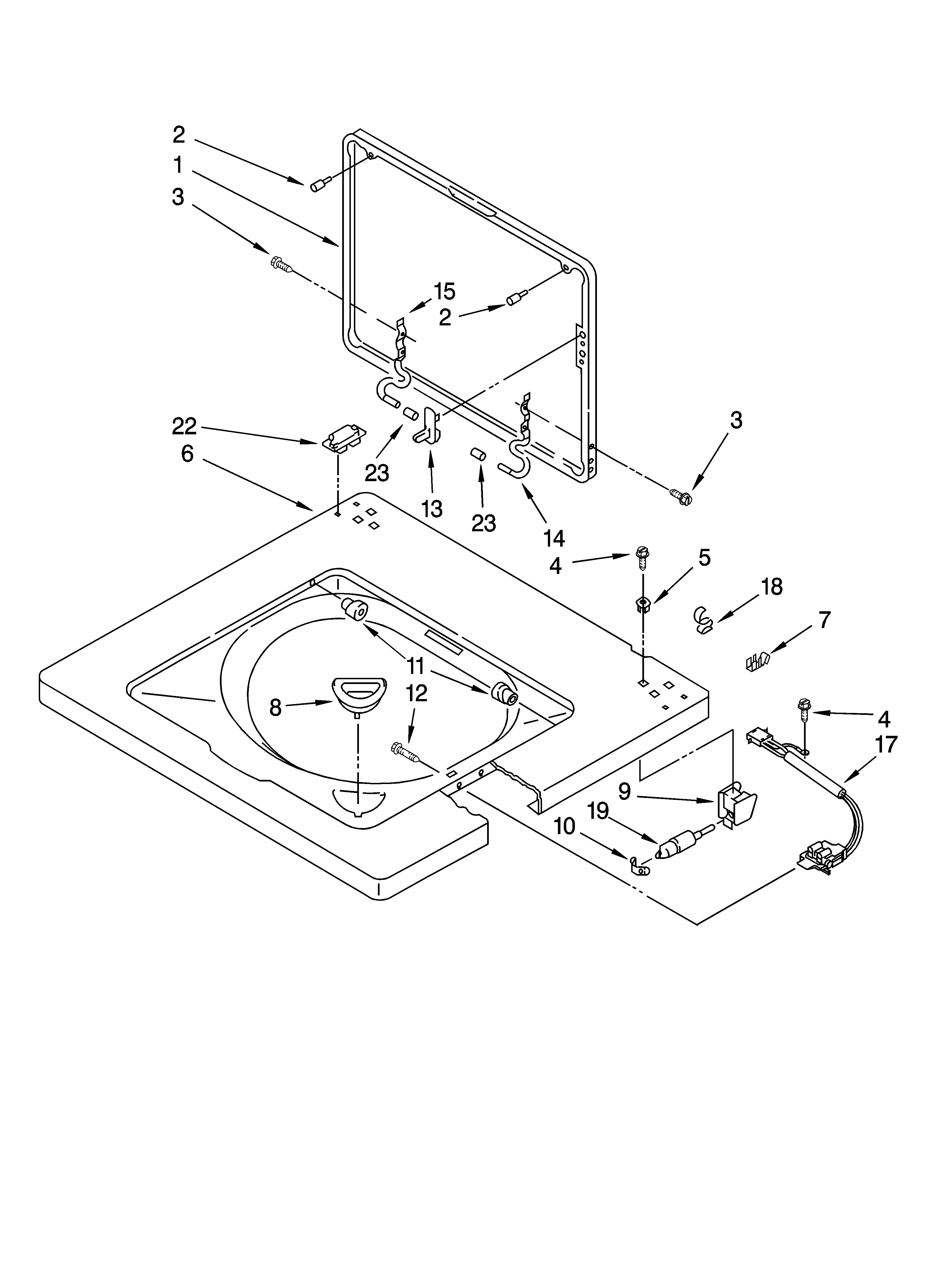 WASHER TOP AND LID PARTS