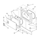 Dryer front panel and door parts