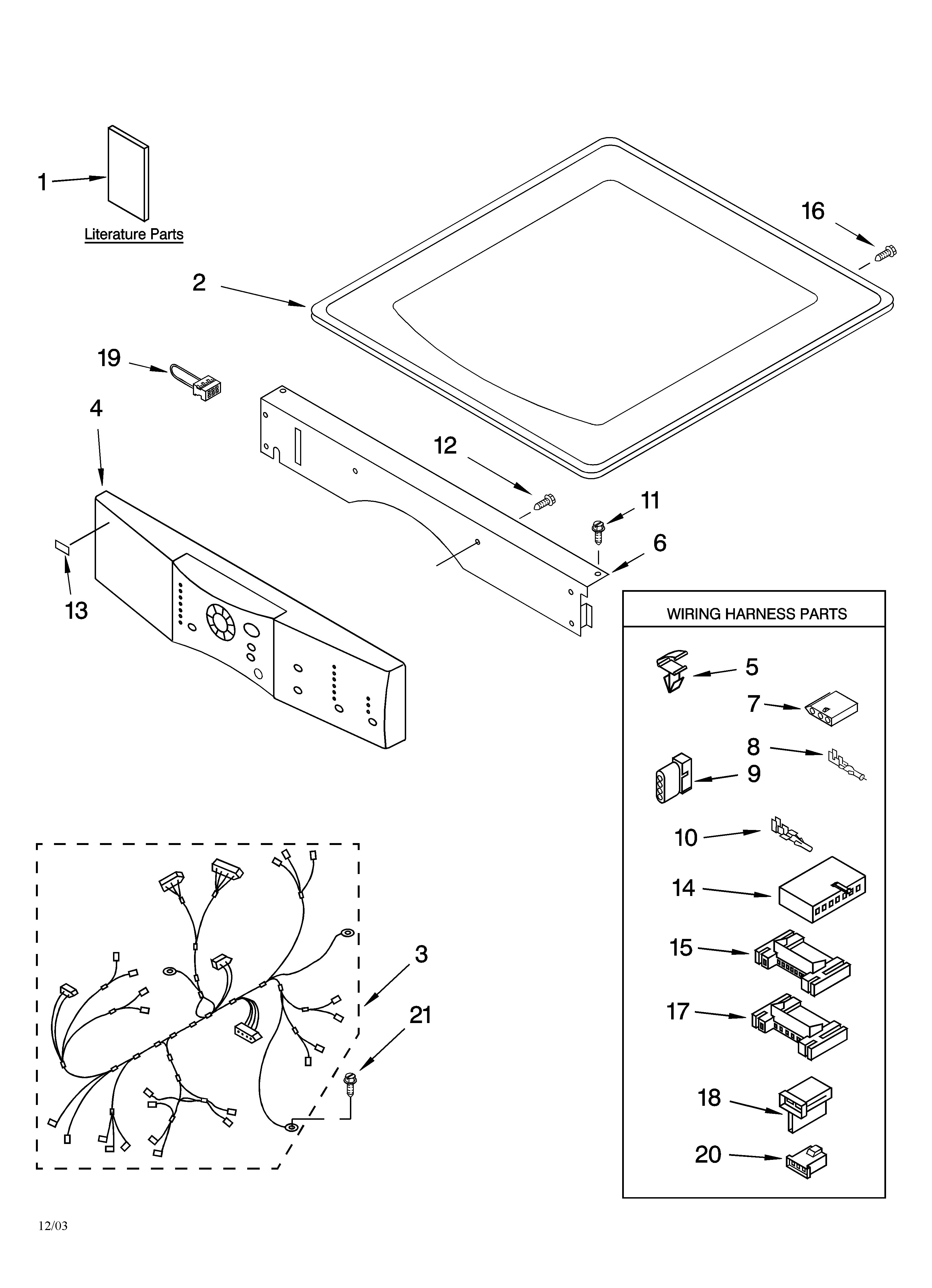 Top and console parts