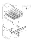 Upper dishrack and water feed parts