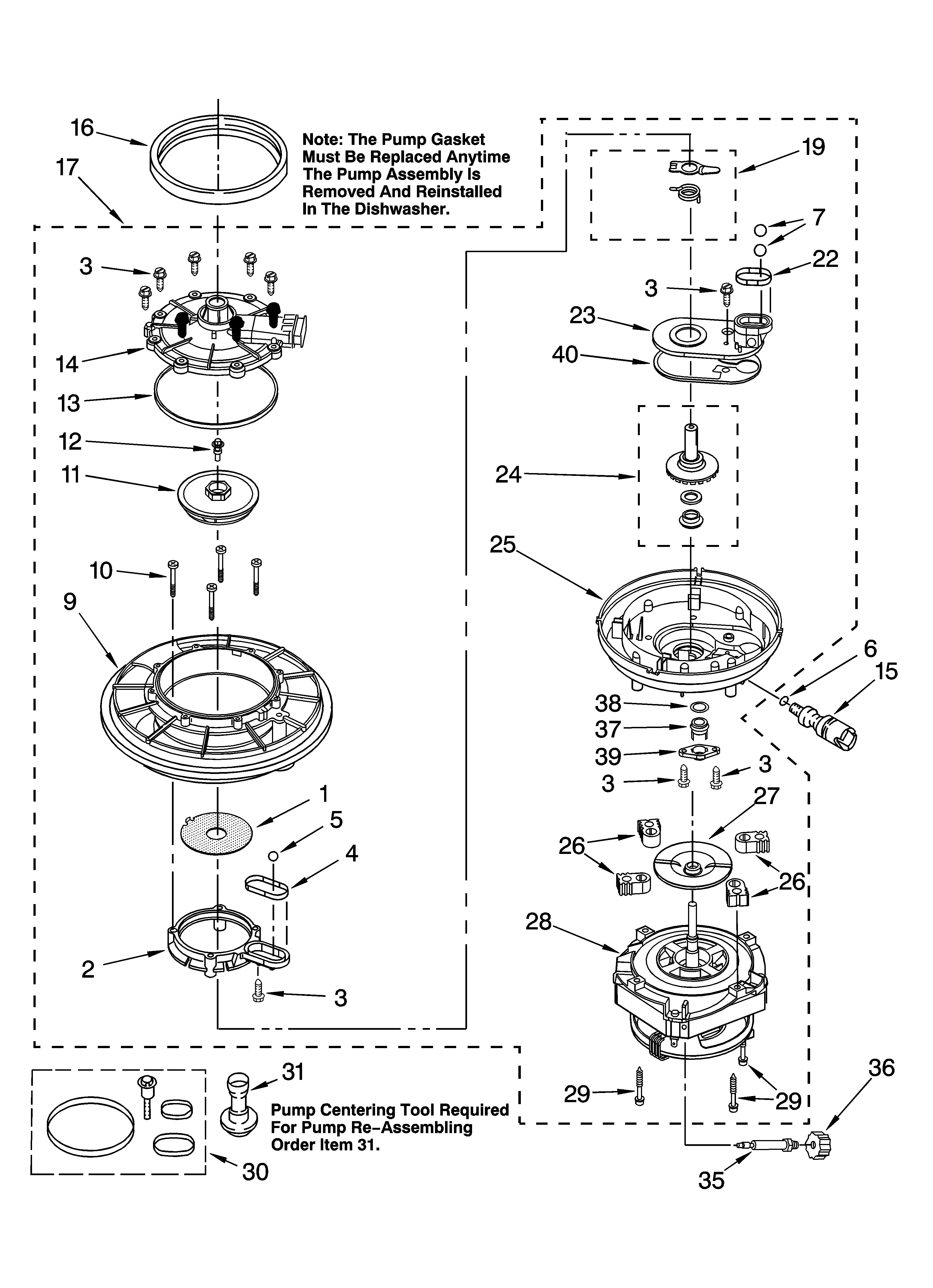 Pump and motor parts
