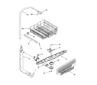 Kenmore 66517829000 upper dishrack and water feed parts diagram
