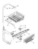 Upper dishrack and water feed parts