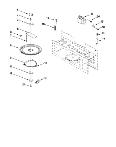 Magnetron and turntable parts