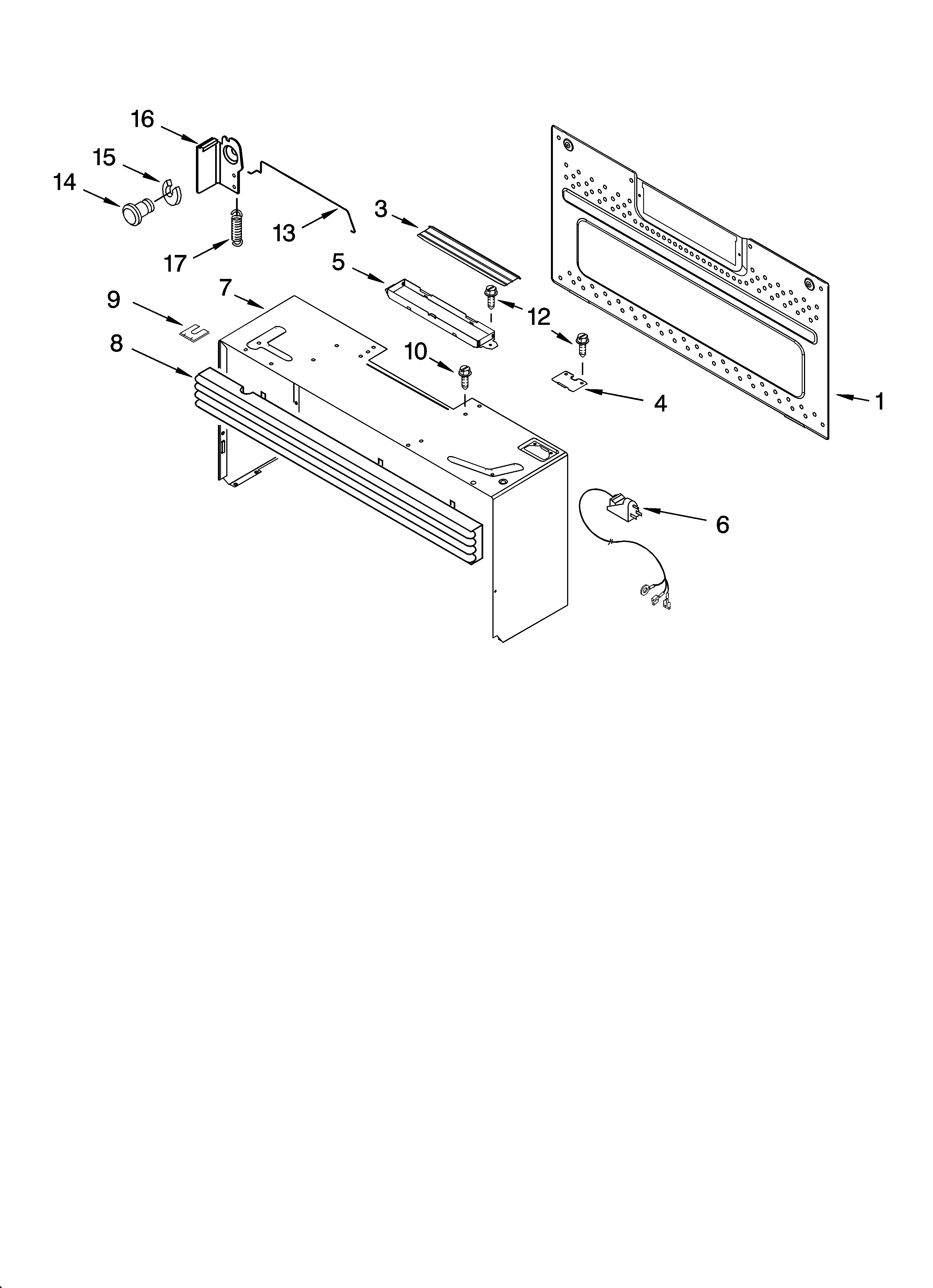 Cabinet and installation parts