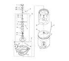 Kenmore 11024974300 agitator, basket and tub parts diagram