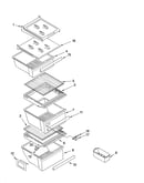 Refrigerator shelf parts