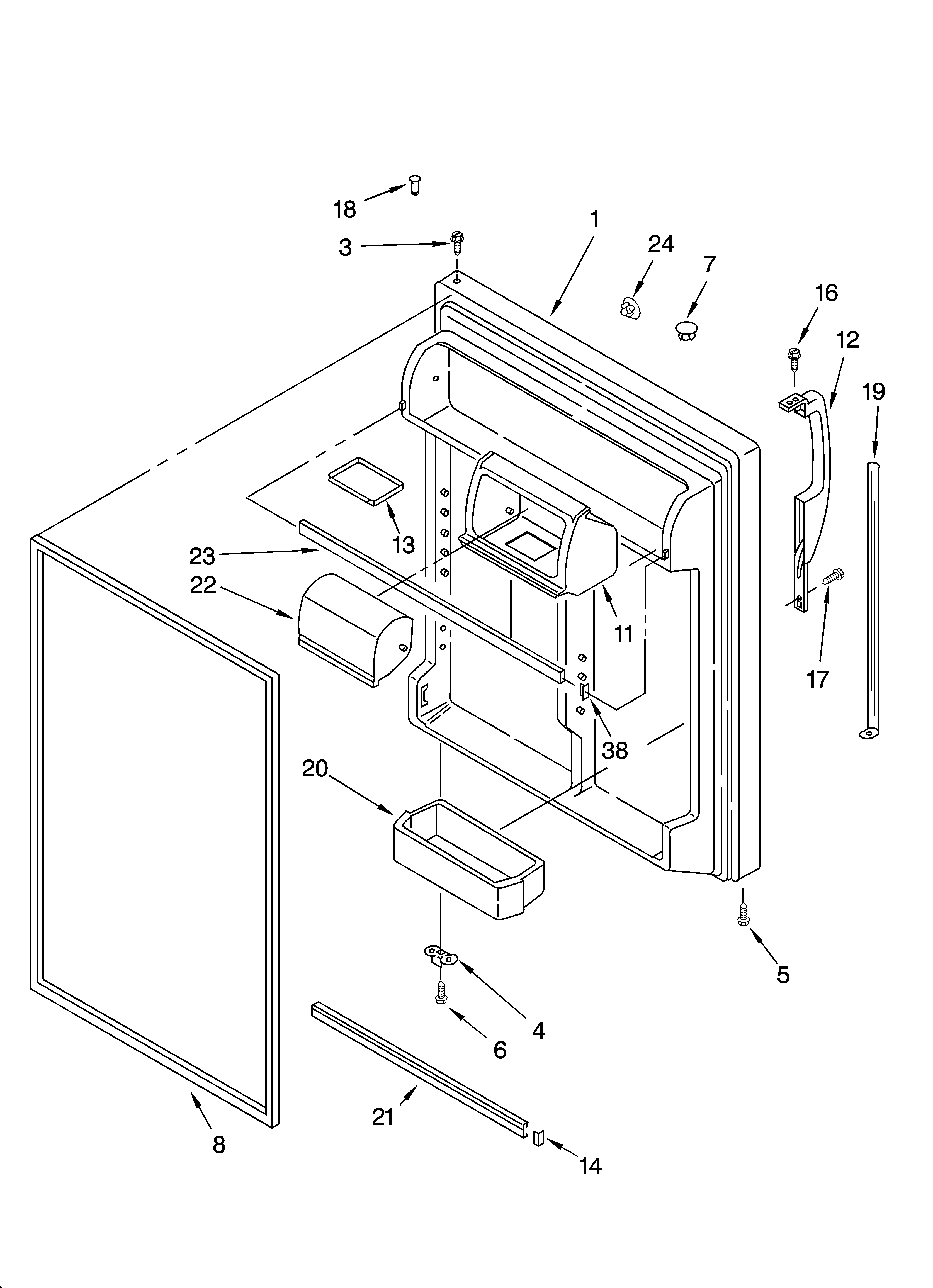 Refrigerator door parts