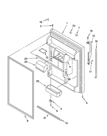 Refrigerator door parts