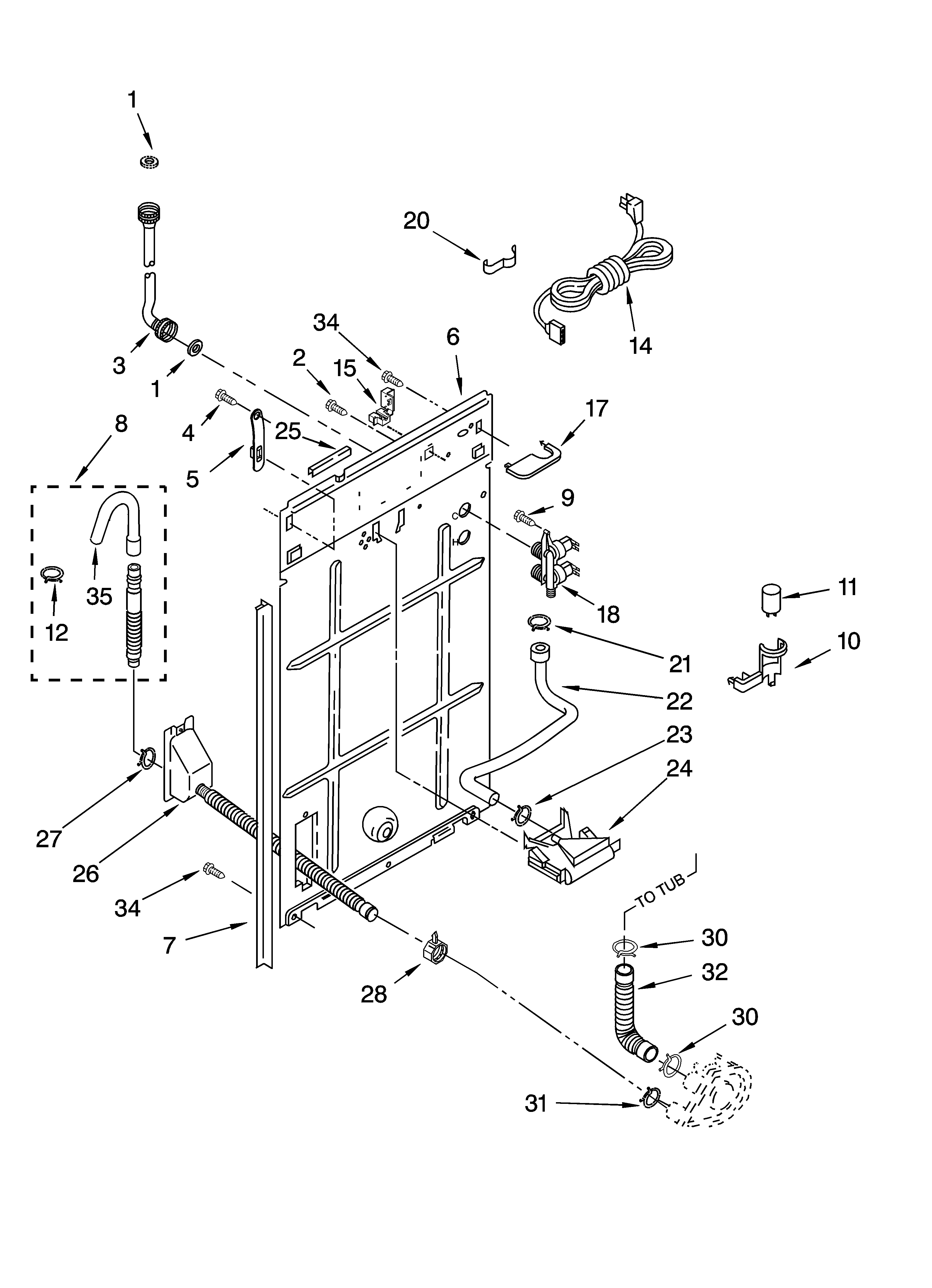 Rear panel parts