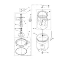 Kenmore 11014852300 agitator, basket and tub parts diagram
