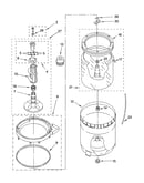 Agitator, basket and tub parts