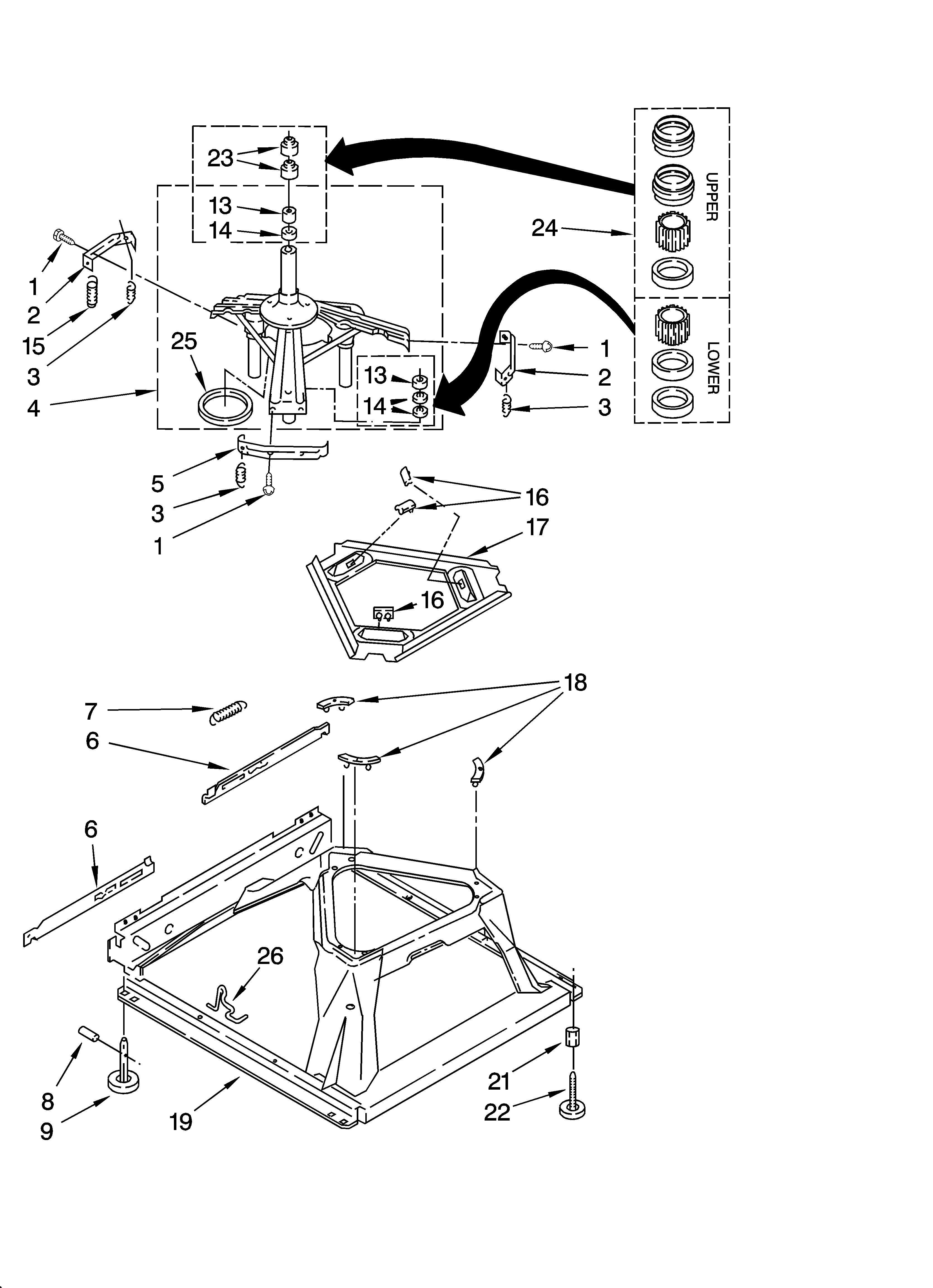 Machine base parts